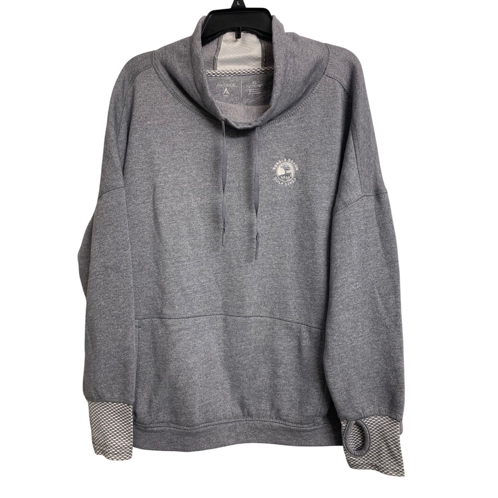 Antigua Pebble Beach Golf Links Cowl‎ Neck Sweatshirt  XL Gray Thumbhole